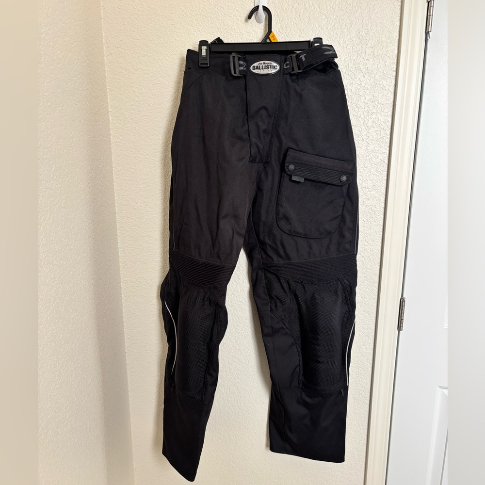 Joe Rocket Men's Size M Ballistic Motorcycle Black Pants Padded And Waterproof